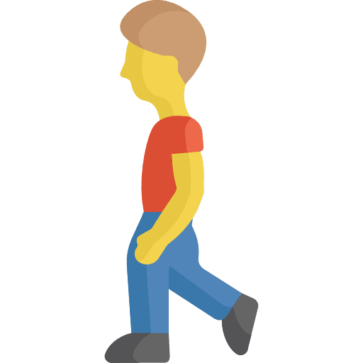 Walk man pedestrian smileys icon