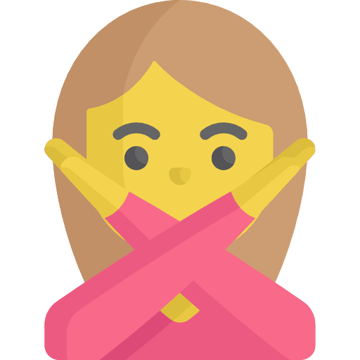 Negative woman girl user icon