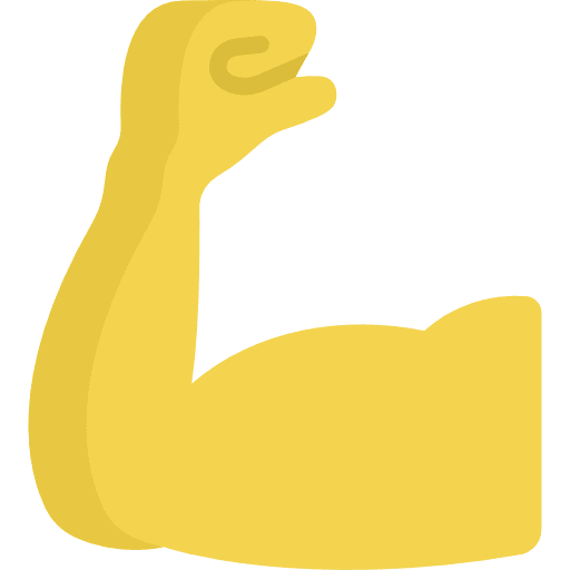 Strong body parts flex exercise icon