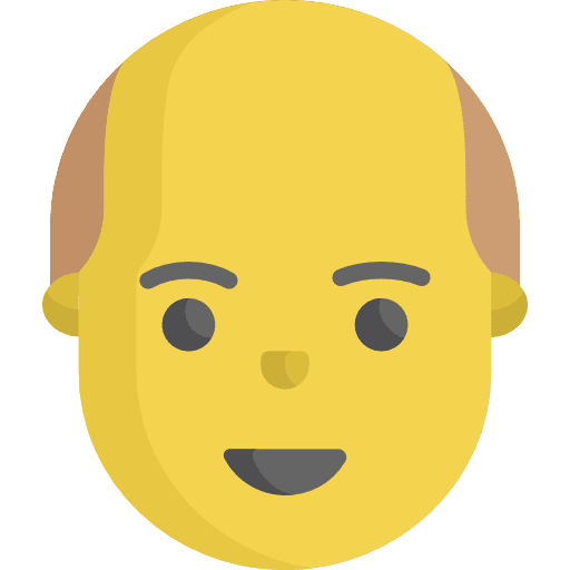 Bald emoticons smiley feelings icon