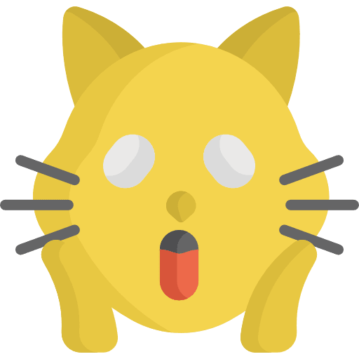 Cat feelings scared cat icon