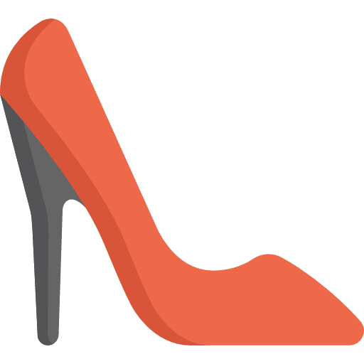 High heel women stiletto footwear icon