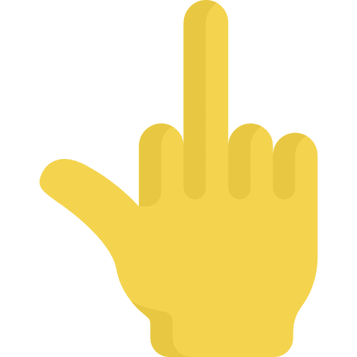 Middle finger hand middle signal icon