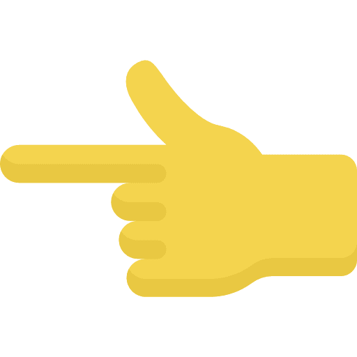 Pointing left hands and gestures finger you icon