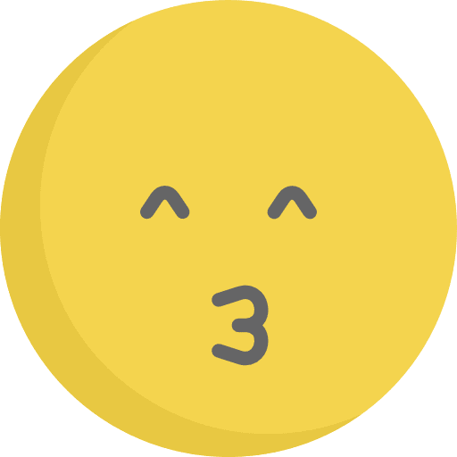 Kiss feelings smileys interface icon