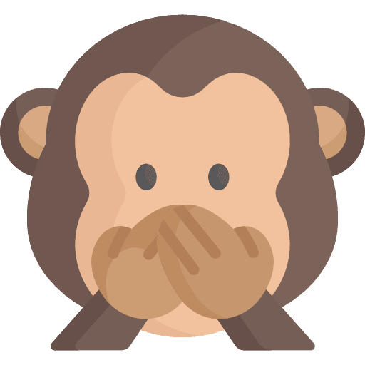 Monkey smileys monkey muted icon