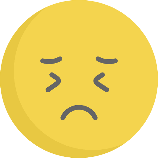 Sad smileys unhappy feelings icon