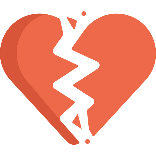 Broken heart shapes love broken heart icon