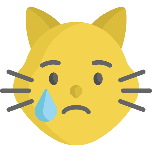 Cat emoji crying emoticons icon