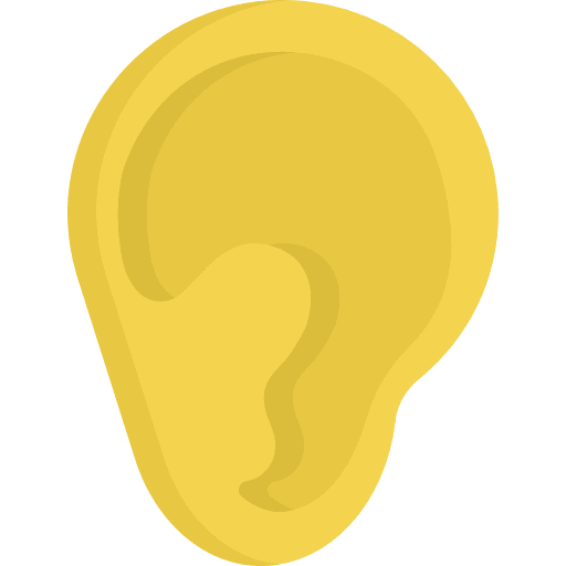 Ear healthcare and medical body parts medical icon