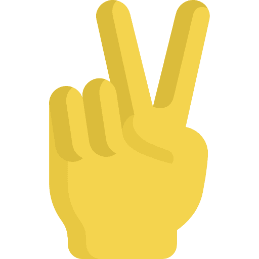 Victory hand gesture victory icon
