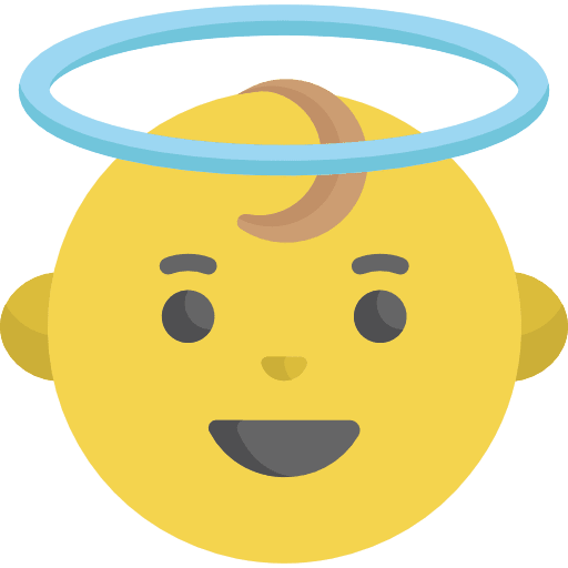 Baby feelings angel smileys icon