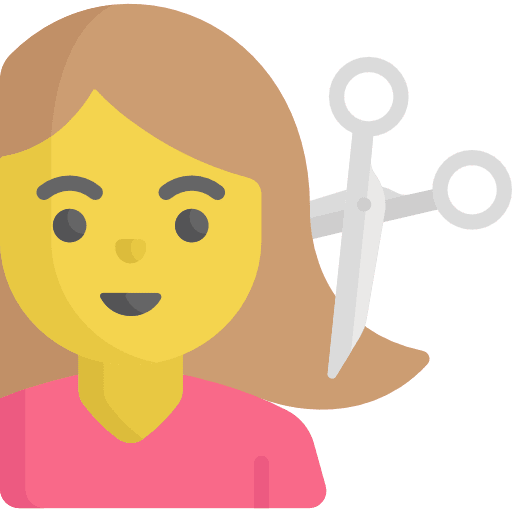 Hair cut woman hair cut beauty salon icon