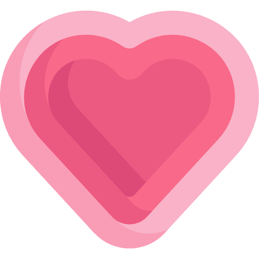 Heart interface shapes peace icon