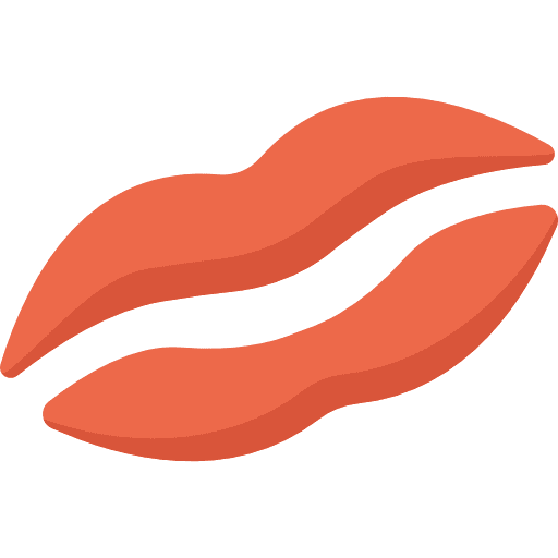 Kiss kiss girly icons love and romance icon