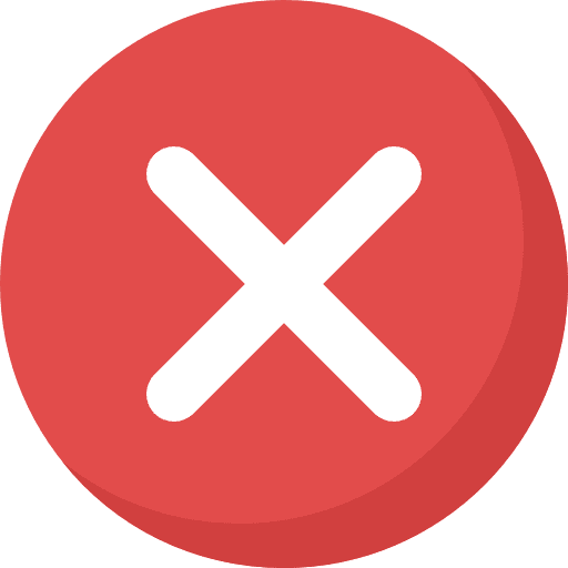 Cancel failed equis signs icon
