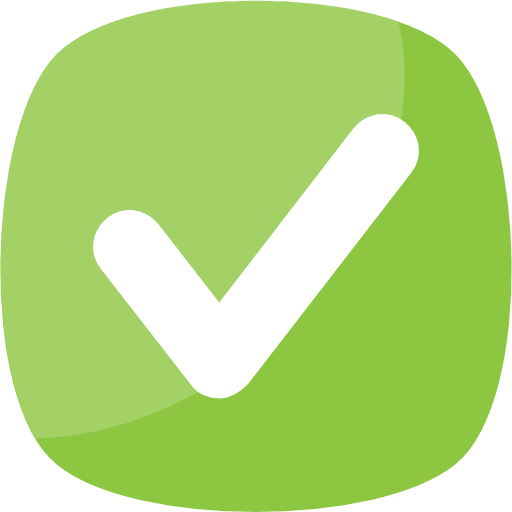 Checked hassle free tick correct icon