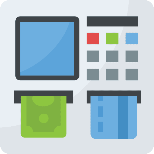 Atm machine shapes and symbols cash machine icon