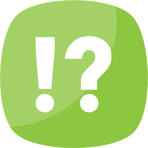 Exclamation question interface warning icon