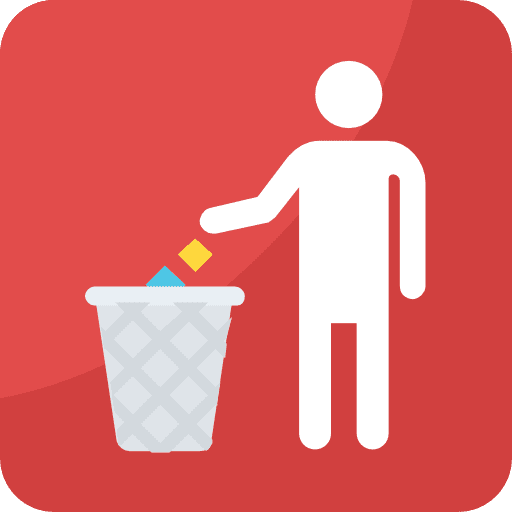 Garbage shapes and symbols humanpictos bin icon