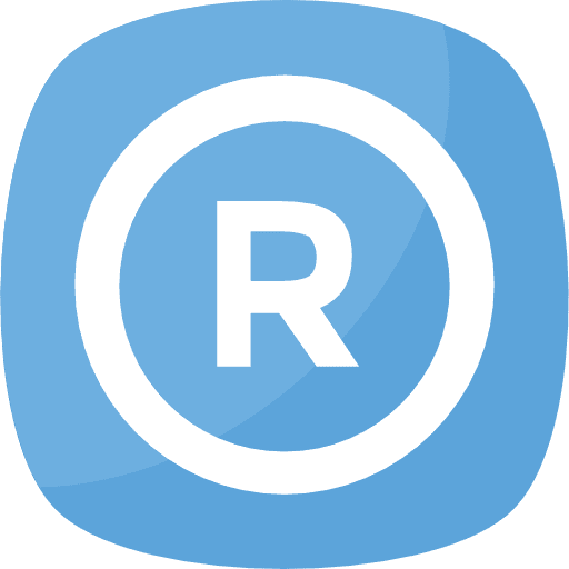 Registered sign signs circle icon
