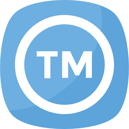 Tm symbols alphabet letters icon