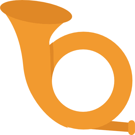 French horn orchestra music and multimedia french horn icon