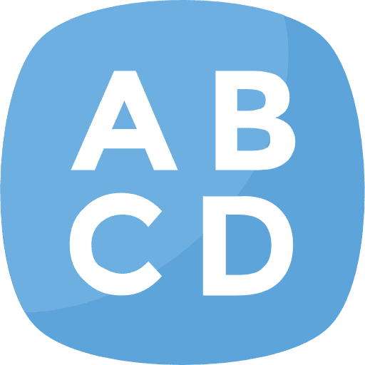Abc abc learning shapes and symbols icon