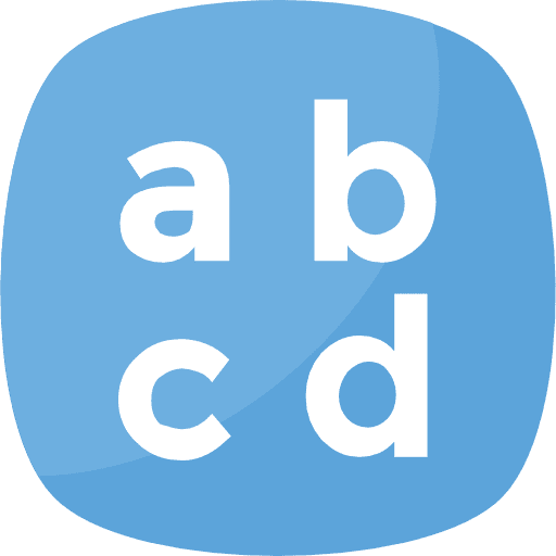 Abc shapes and symbols abc alphabet icon