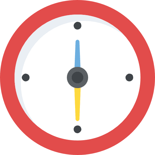 Wall clock time time and date circular clock icon