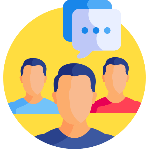 Chat group multimedia chat box man icon Chat group multimedia chat box man icon