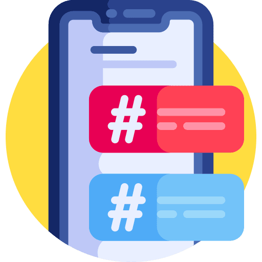 Hashtag hashtag social media bubble speech icon