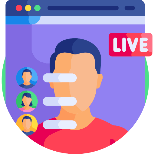 Live mobile video streaming electronic icon