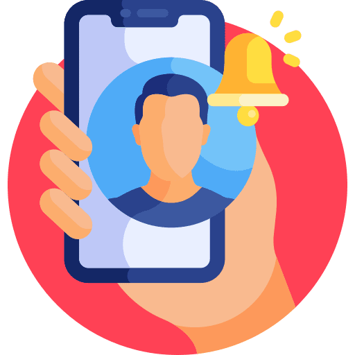 Notifications contact message smartphone icon Notifications contact message smartphone icon