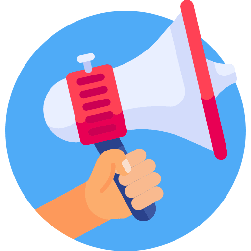 Promote loud speaker promotion seo and web icon