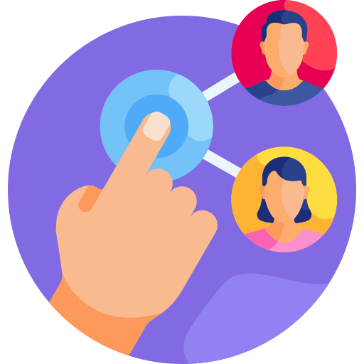 Share circles social network multimedia icon