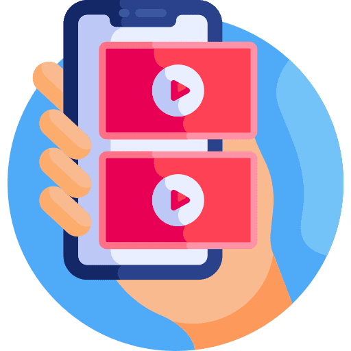Videos mobile phone vlogger social media icon Videos mobile phone vlogger social media icon