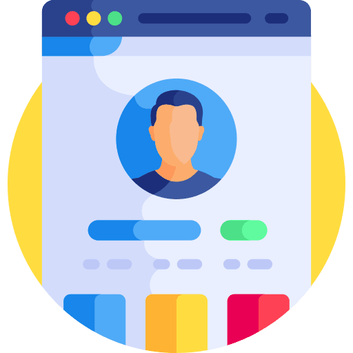 Profile user social network account icon Profile user social network account icon