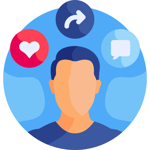 Social media reaction reply social media icon Social media reaction reply social media icon