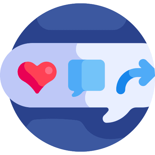 Social media share social network reaction icon Social media share social network reaction icon