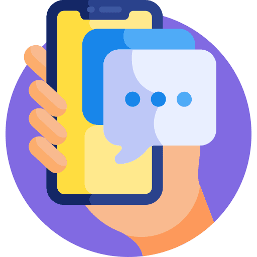 Social media smartphone social media message icon Social media smartphone social media message icon