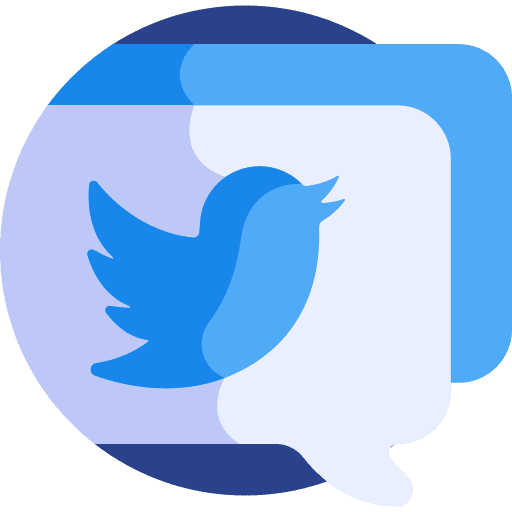 Twitter logo social media comment icon Twitter logo social media comment icon