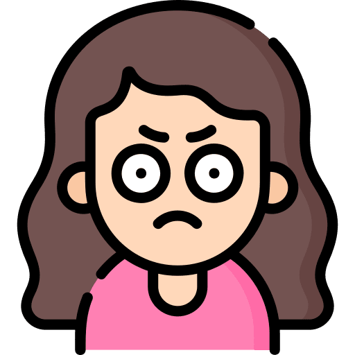 Angry curly hair smileys emoji icon