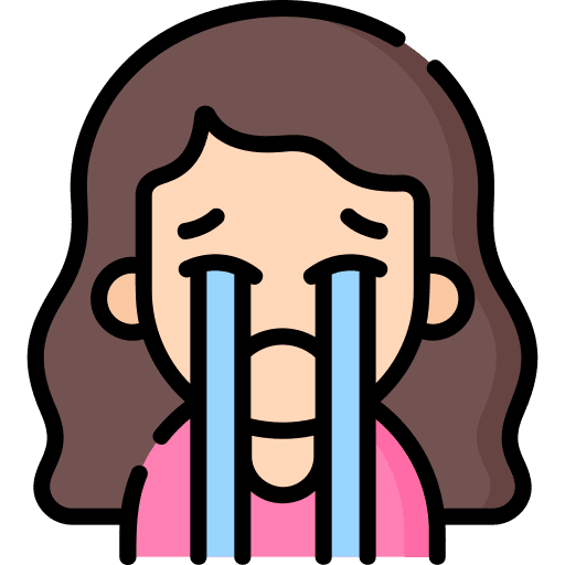 Crying crying smileys long hair icon Crying crying smileys long hair icon