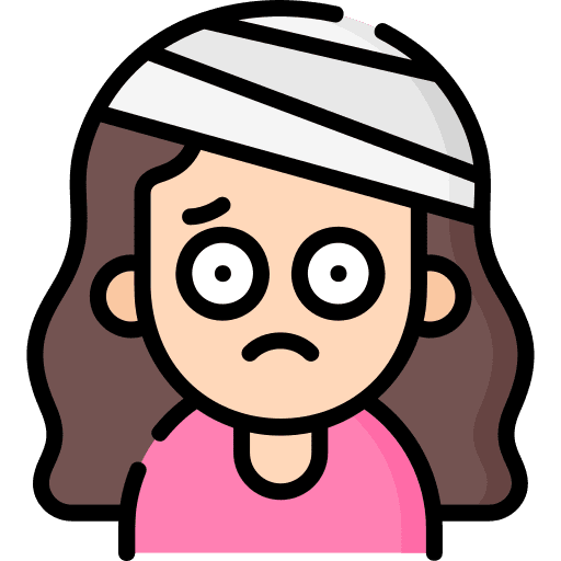 Injured curly hair smileys woman icon Injured curly hair smileys woman icon