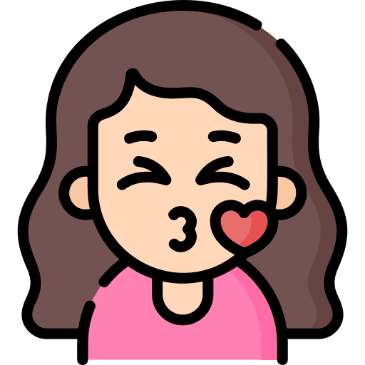 Kiss emoji long hair kiss icon Kiss emoji long hair kiss icon