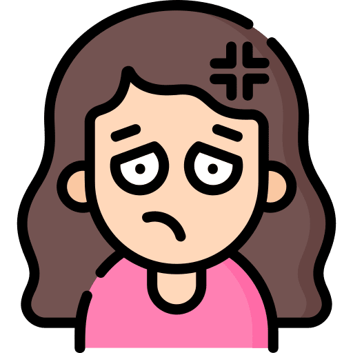 Upset long hair upset smileys icon Upset long hair upset smileys icon