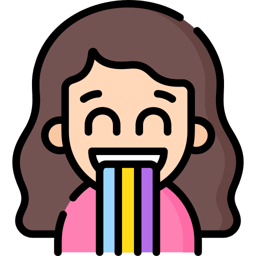 Rainbow curly hair rainbow woman icon Rainbow curly hair rainbow woman icon