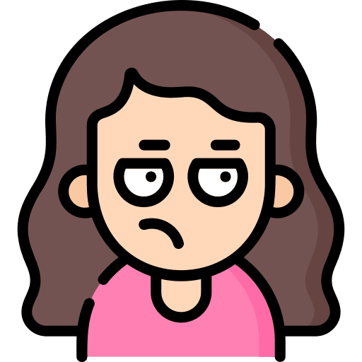 Suspicious curly hair woman suspicious icon Suspicious curly hair woman suspicious icon