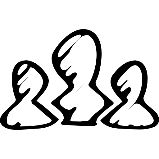 Contacts sketched symbol of persons group sketches interface sketched social icon